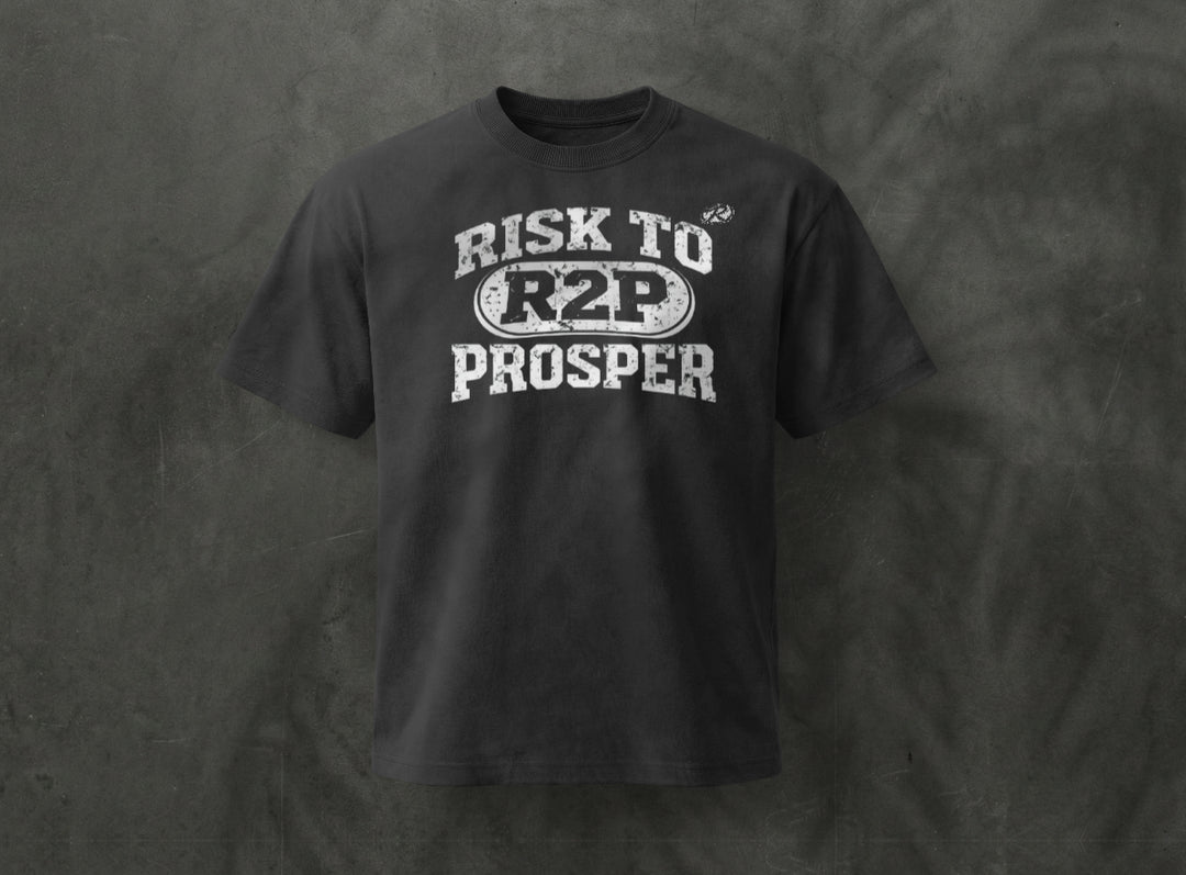 Black "RISK 2 PROSPER" T-Shirt